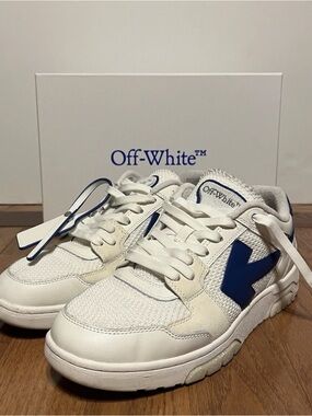 MENS OFF-WHITE SLIM OUT OF OFFICE SNEAKERS WHITE/BLUE SIZE US 11